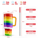 Meoky Cup 40oz Large Tumbler With Straw Lid Insulation