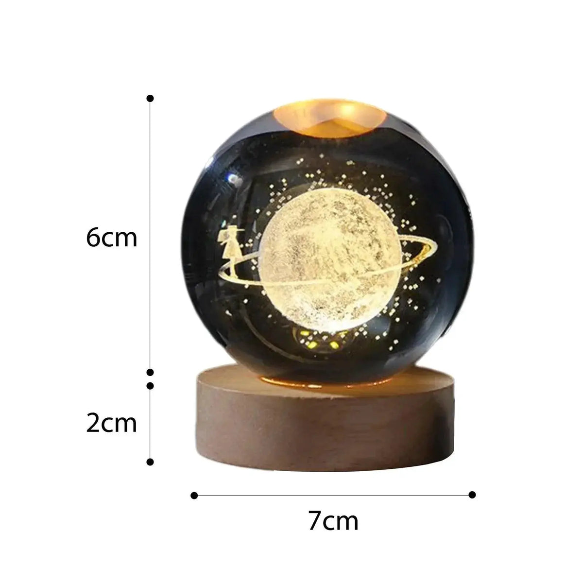 Crystal Night Light for Kids — Moon B