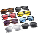 Unisex Vintage Double Bridge Square Sunglasses UV400 Fashion