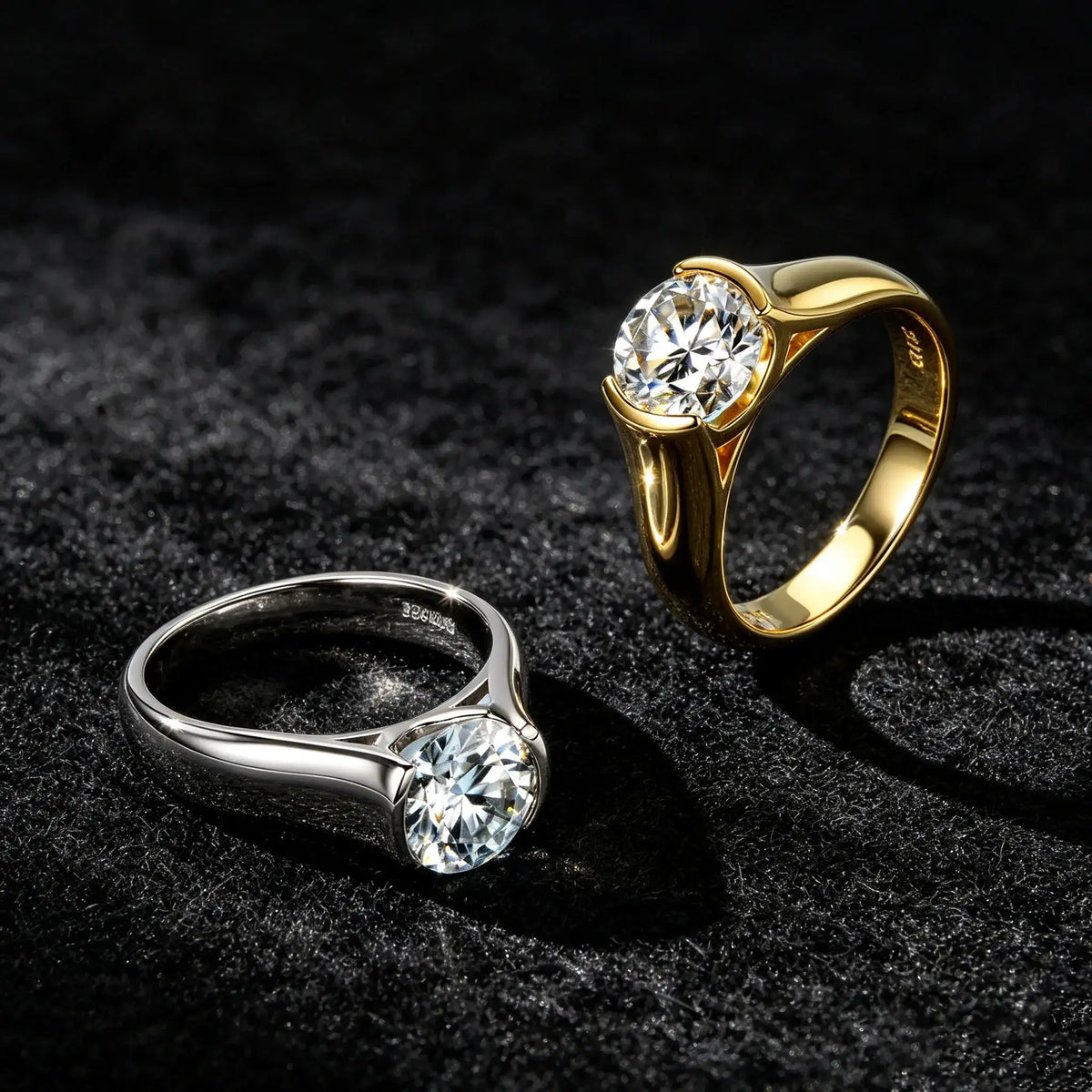 Luxury Sterling Silver Silver Moissanite Ring — product image 1