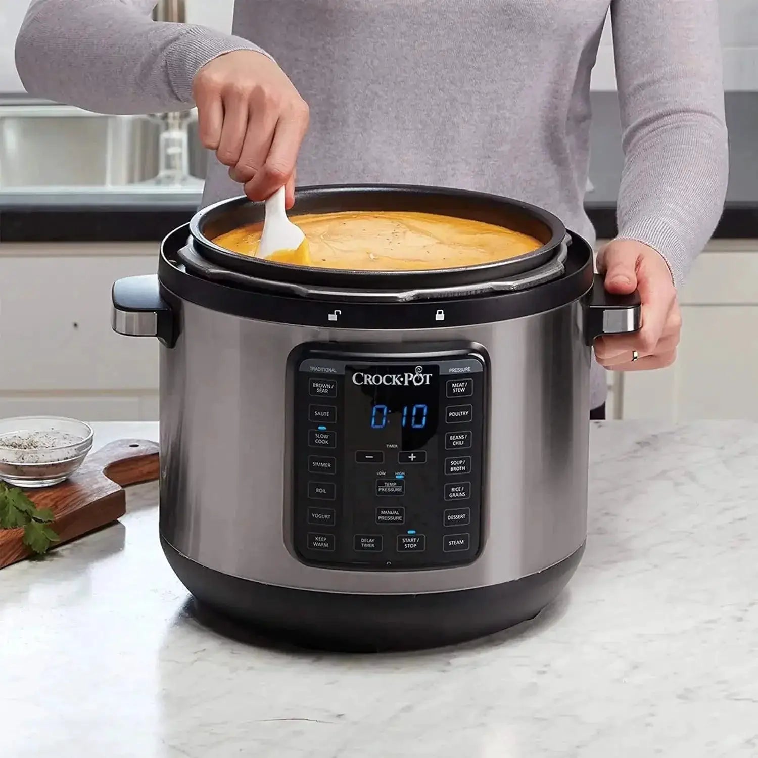 Programmable Pressure Cooker And Slow Cooker 8Quart XL