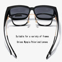 Men's UV400 Polarized Sunglasses Frame for Myopia Drivers