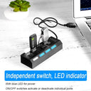 7 Port Usb Hub - Swift Data Connection For Pcs