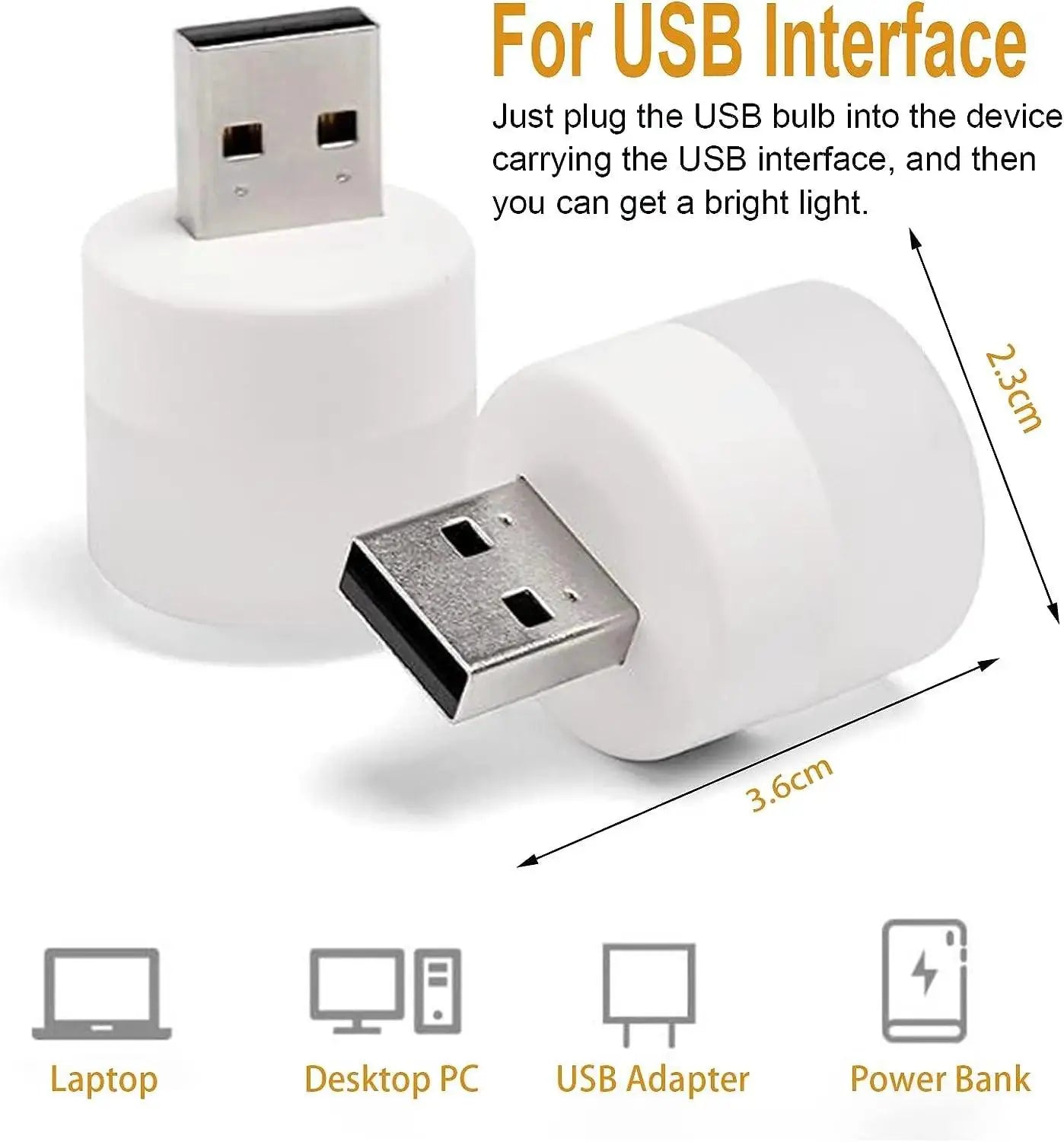 1/10Pcs Mini USB Night Light Warm White Eye Protection Lamp - OurLum.com