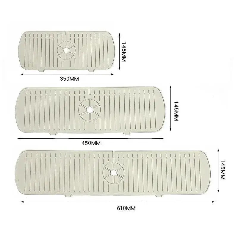 Kitchen Splash Guard Mat Stylish Water Ripple Design