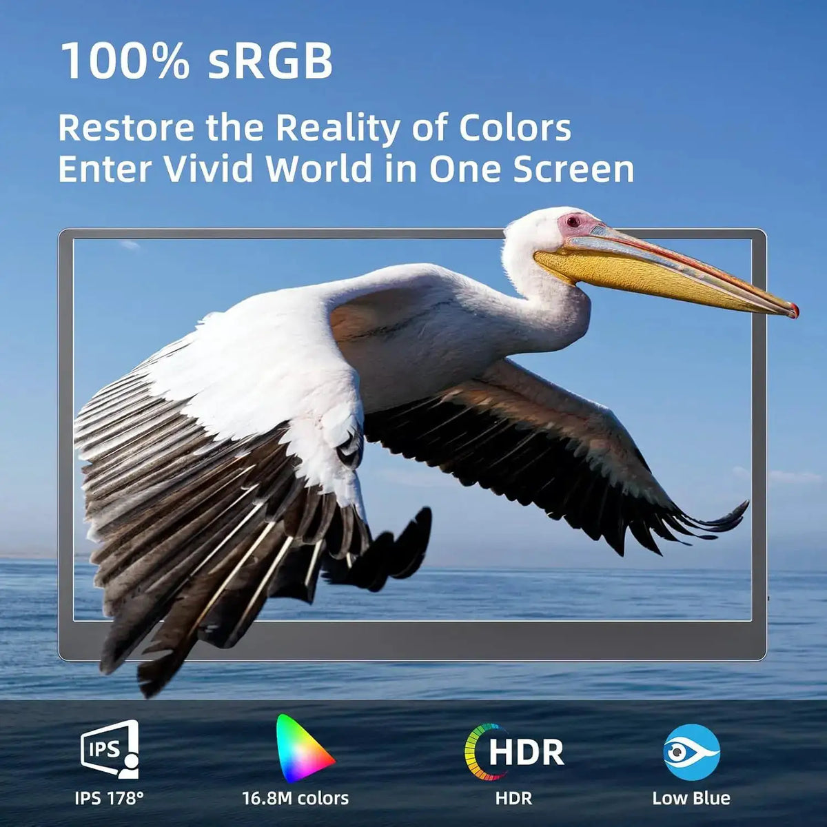 UPERFECT UColor J1 15.7"(Equivalent to 15.6 Inch) 4K Portable Monitor 10‑Point Touch Screen USB‑C External Second Display For Laptop Smartphone Drawing Work Travel Home Entertainment Gaming