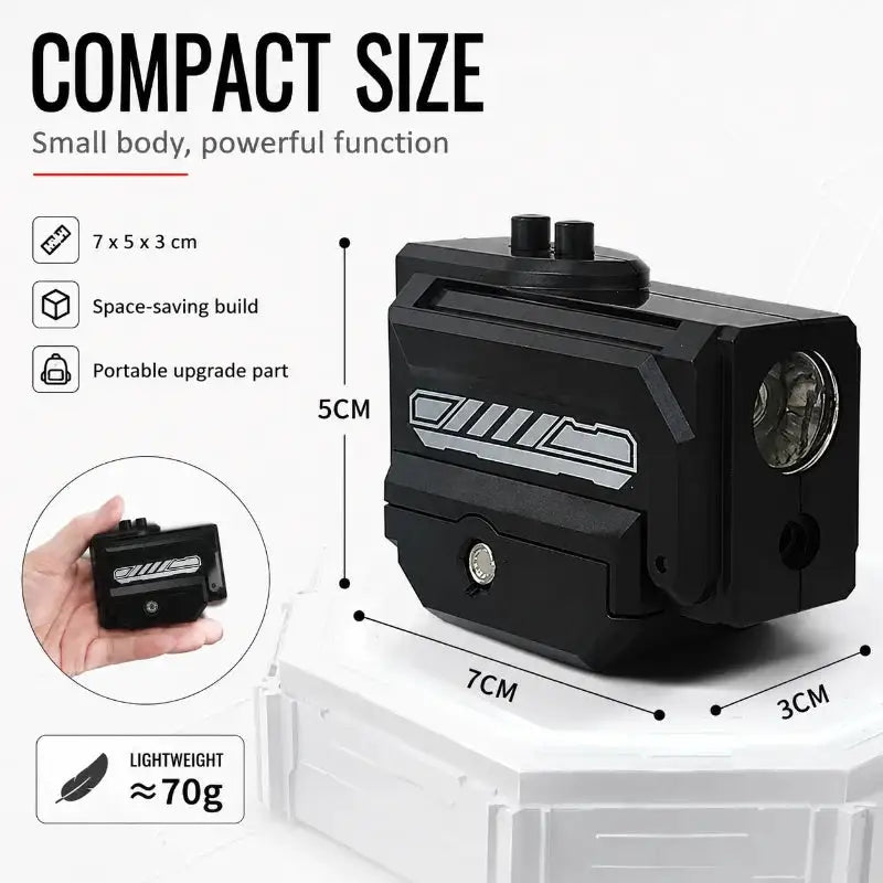 Model Upgrade LED Flashlight Red Laser 2-in-1 Accessory Adjustable Red Beam Universal 20mm Rail Mount Button Battery Powered