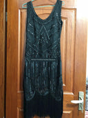 Shimmering Sequin Tassel Dress Versatile Glamorous Delight