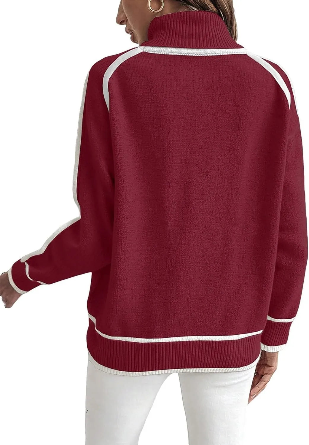 High Neck Elegant Pullover Sweater