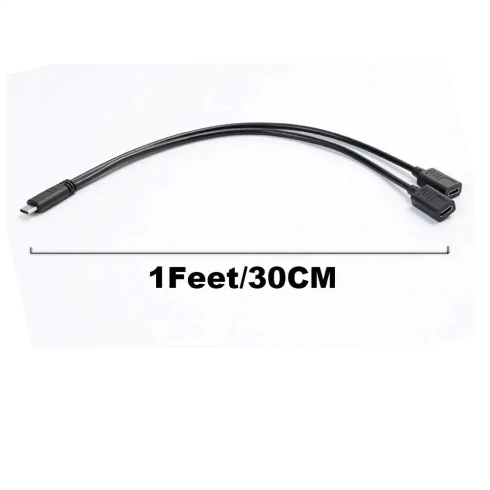 USB C Splitter Charge Cable USB Type C Male to Dual 2 USB Type C Female Splitter Y Charge Connector Cable Only for Charging Mac