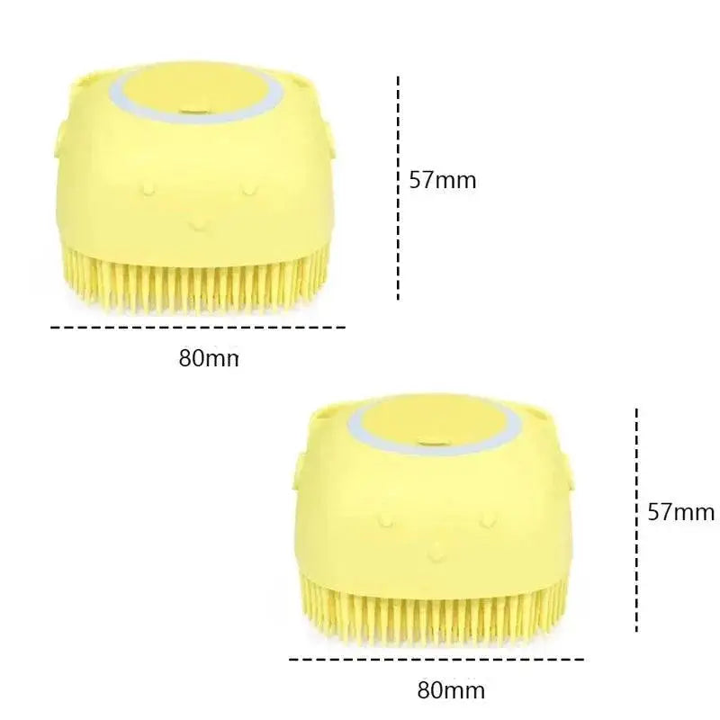Soothing Bath Time Pet Grooming Brush — product view