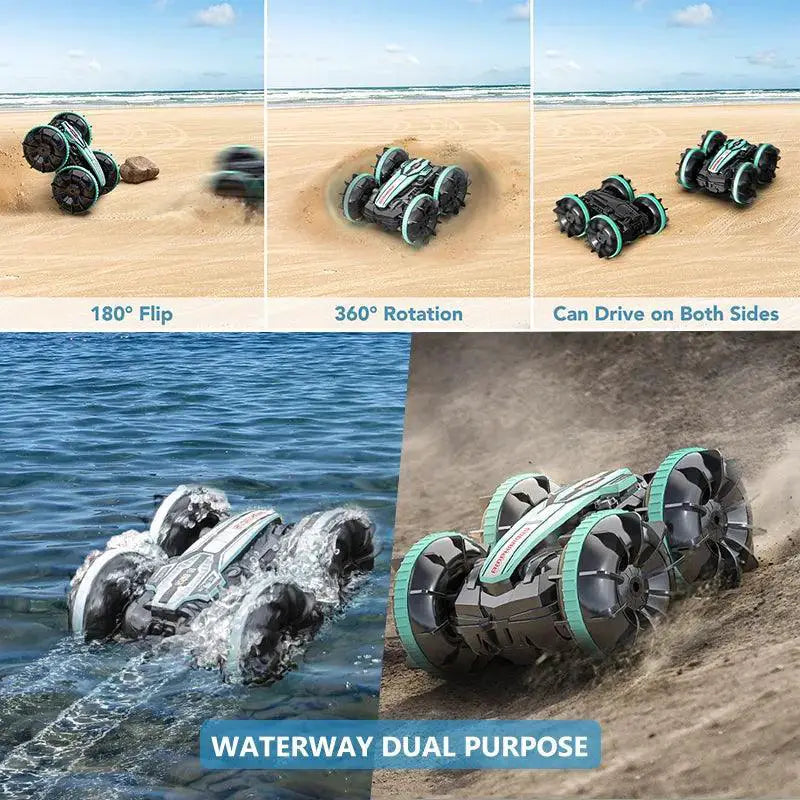 Amphibious Stunt RC Car For Boys Double Sided Drift Toy
