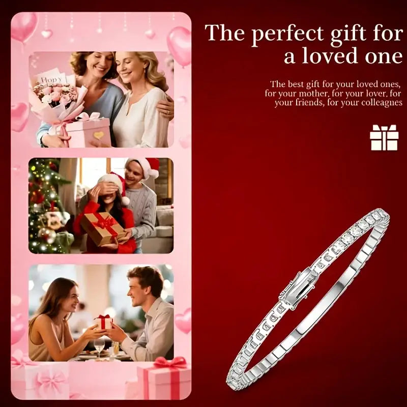 Moissanite Jewelry in Sterling Silver tennis — product view 8