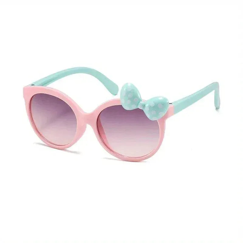 Adorable Girls Cartoon Bowknot Sunglasses UV Protection