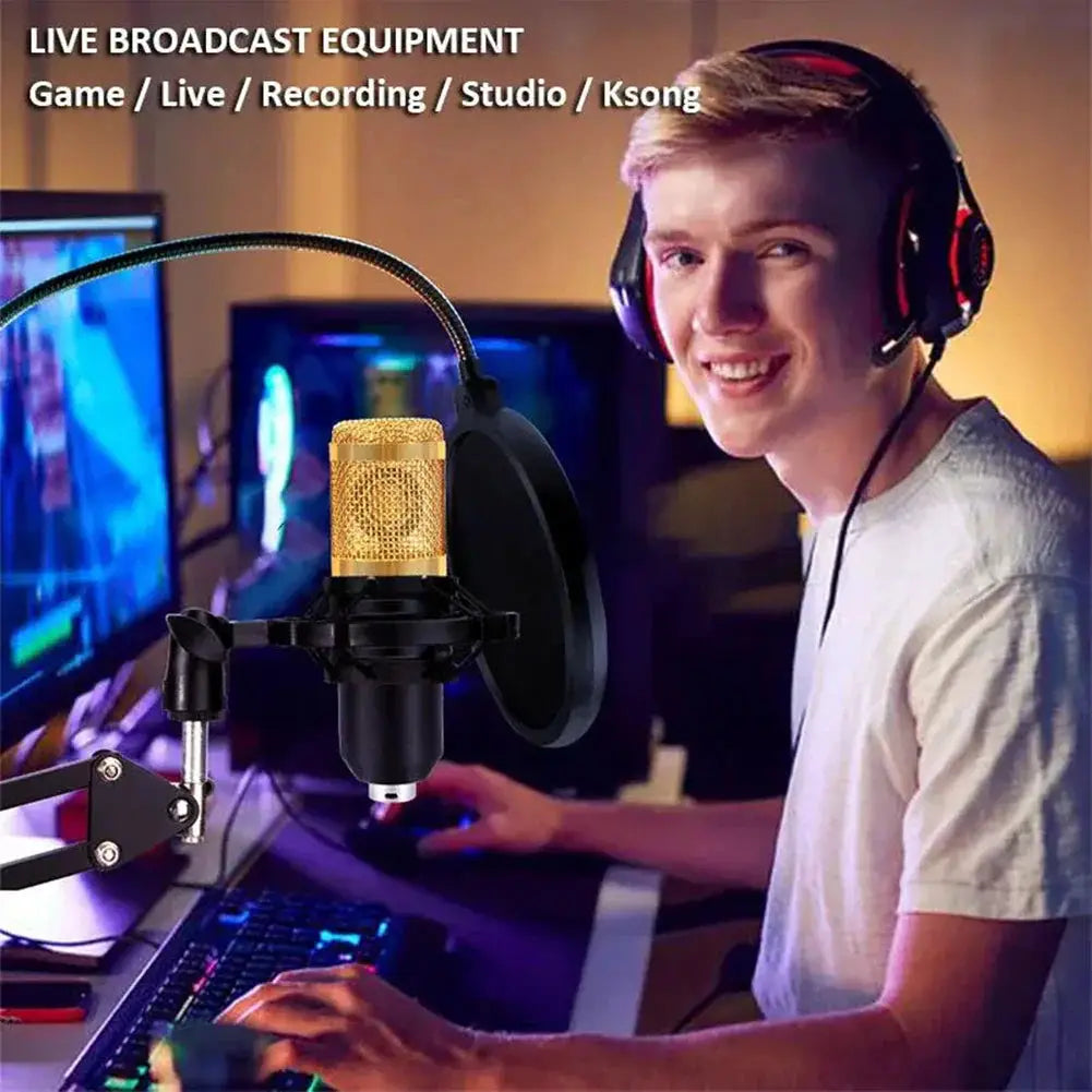 Podcast Equipment Bundle BM800 Microphone And V8 Sound Card