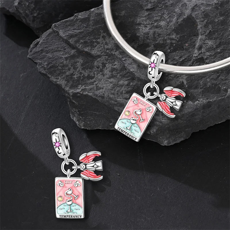 Charm Sterling Silver Tarot Card