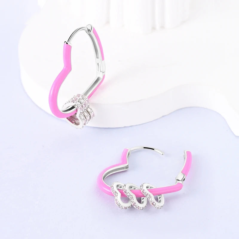 Mula Earring Sterling Silver Pink