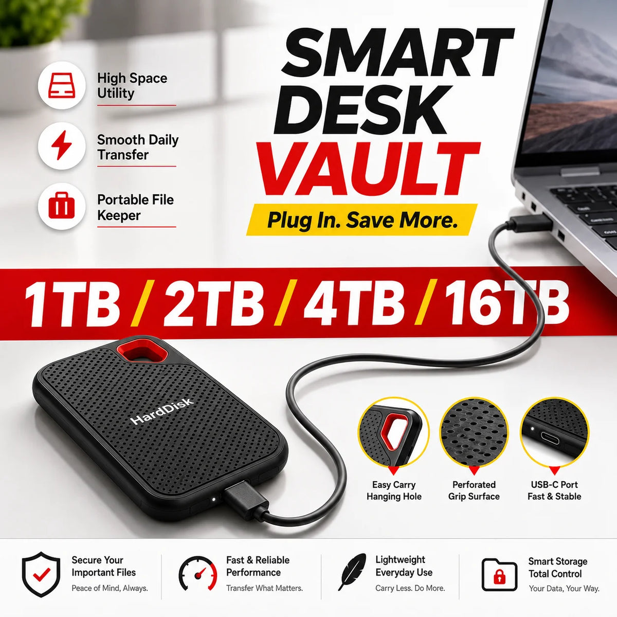 External SSD Hard Drive 2TB