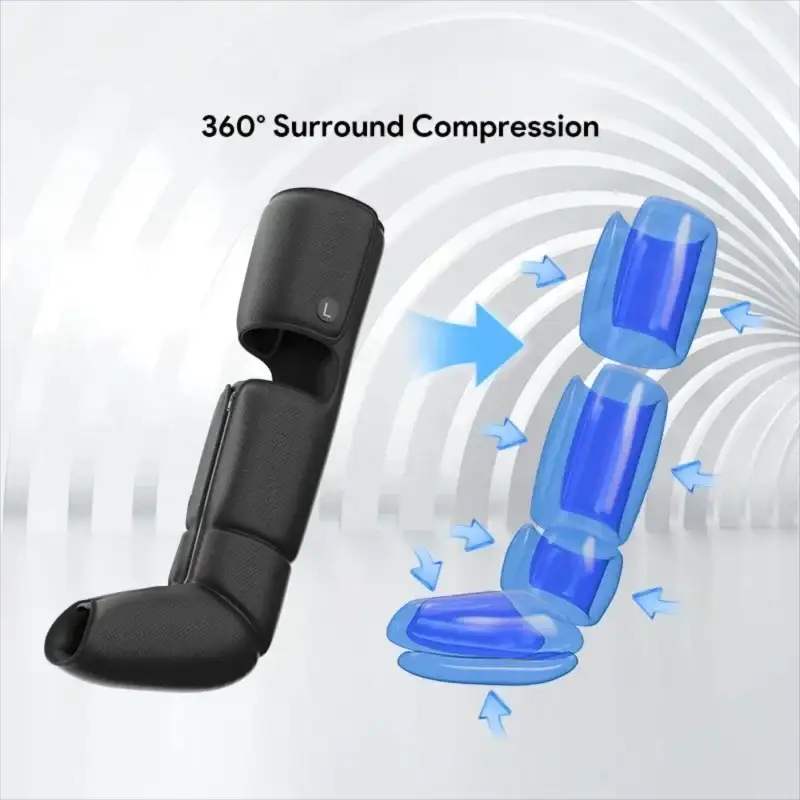 Full Leg Massager with Heat And Air Compression Foot for Circulation Fatigue Relief Sequential Compression Boot Leg Massager