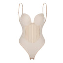 Backless Black Nude Padded Bodysuit - Seamless Shapewear