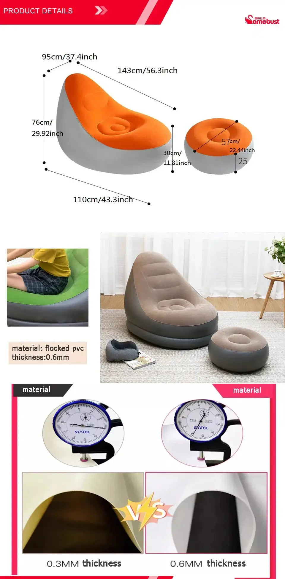 Ergonomic Air Bed for Camping and Guests — product view 10