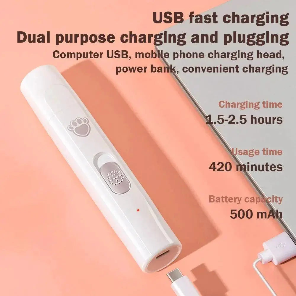 Pet Nail Trimmer Electric Rechargeable Grooming Tool