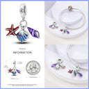 Real Sterling Silver Colorful Butterfly