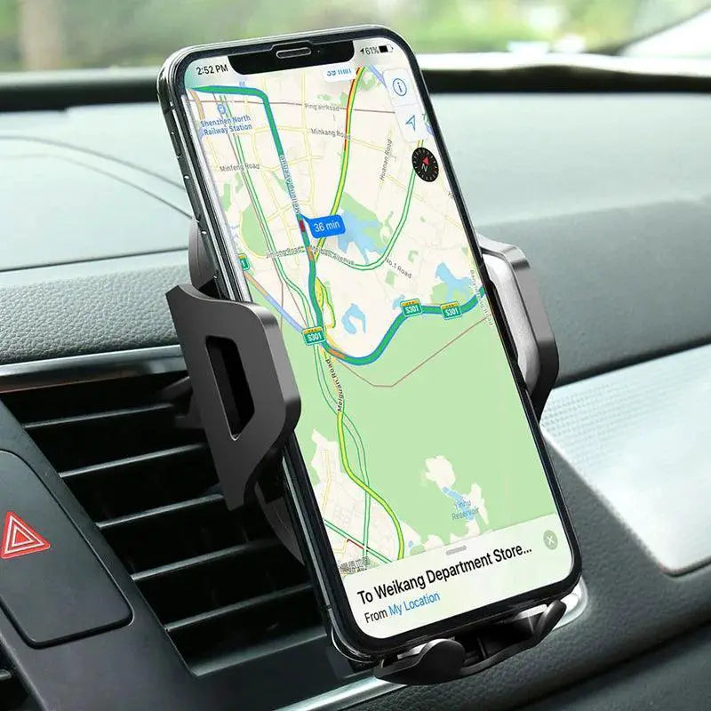 Car Phone Holder Mount Secure GPS Mobile Support Stand