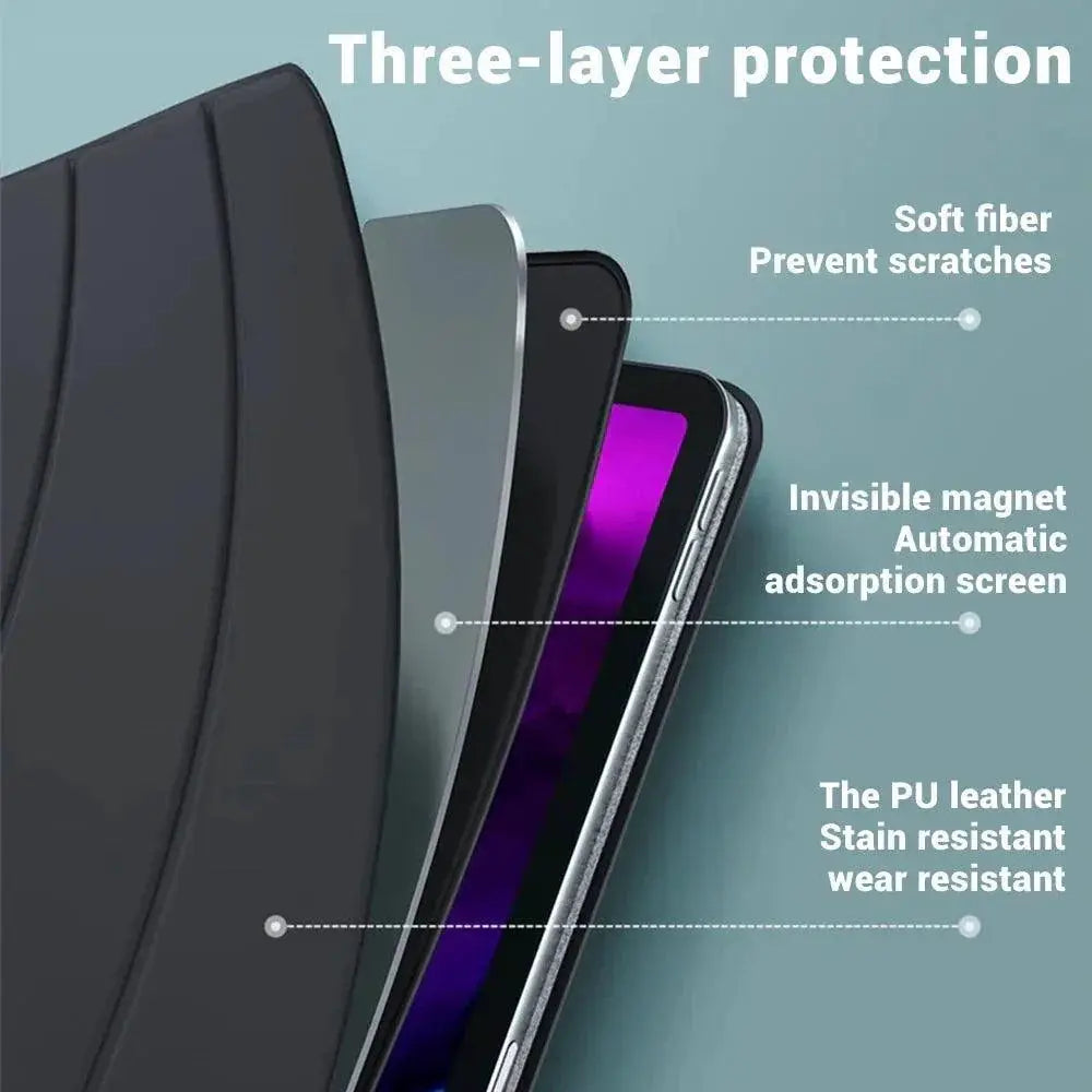 Ipad Smart Case PU Leather Cover With All Around Protection