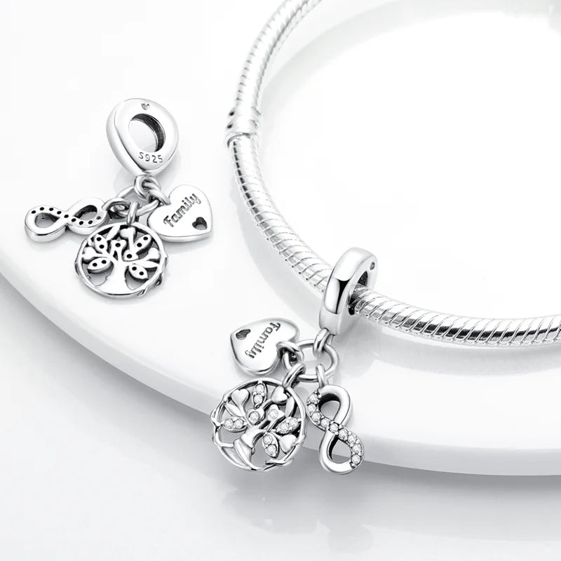 Charm Beads Sterling Silver Color