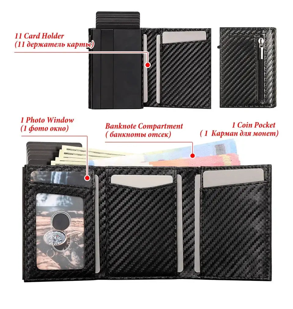 Secure AirTag Wallet for Men with Cards — product view 15