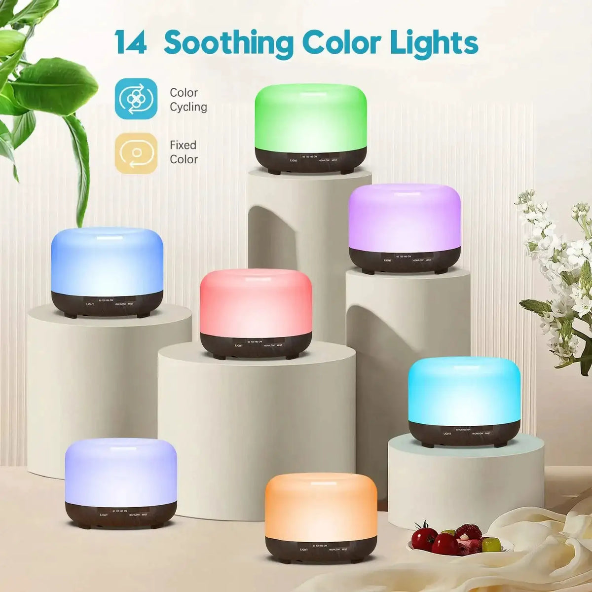 Ultrasonic Aroma Diffuser and Humidifier with LED Light — product view 15
