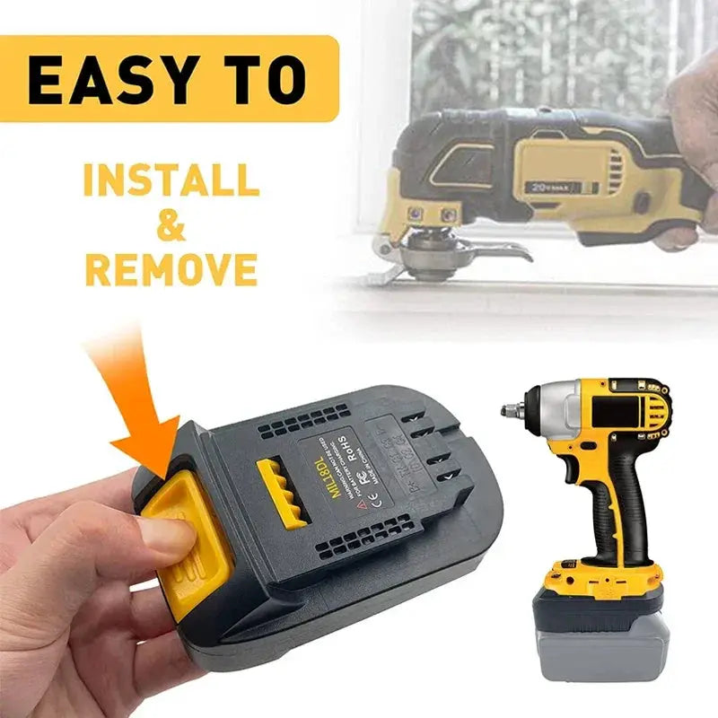 Battery Adapter Makita Bosch Milwaukee To DeWalt 20V Tools