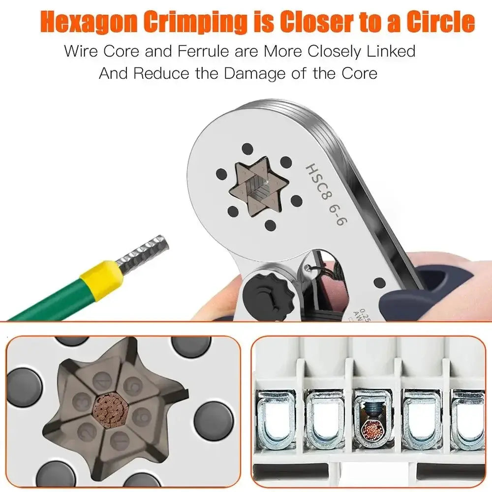 Ferrule Sleeves Terminal Crimping Tool Mini Pliers HSC8 - OurLum.com