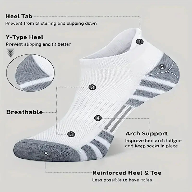Ultimate Comfort 6 Pack Low Cut Running Socks For Men Women