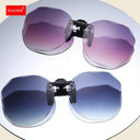 Trendy Women's Clip-on Polarized Sunglasses with UV Protection