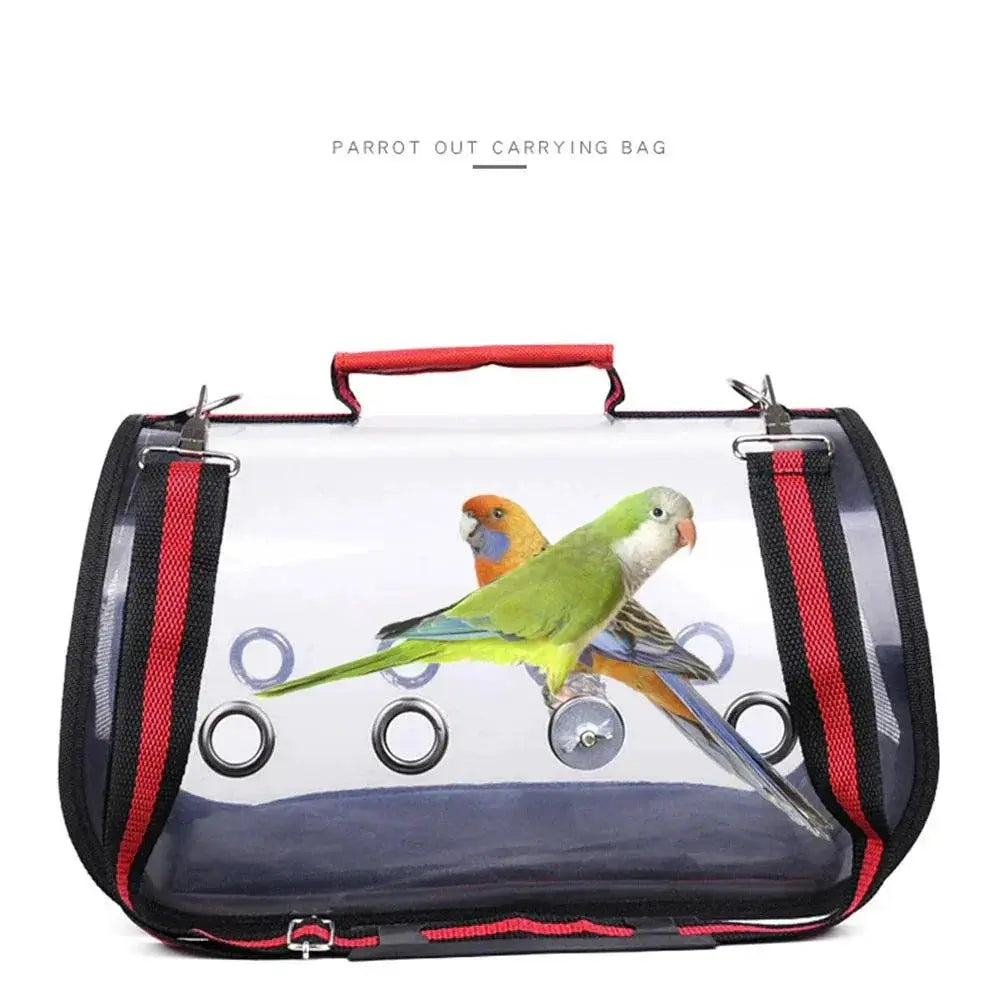 Portable Clear Bird Parrot Travel Cage With Sunroof
