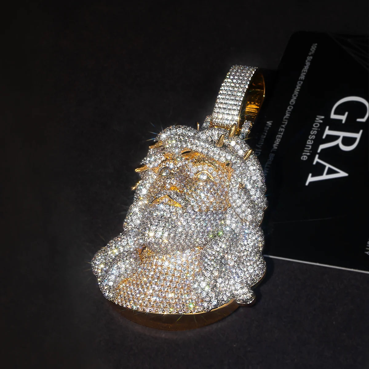 Iced Out Jesus Head Pendant