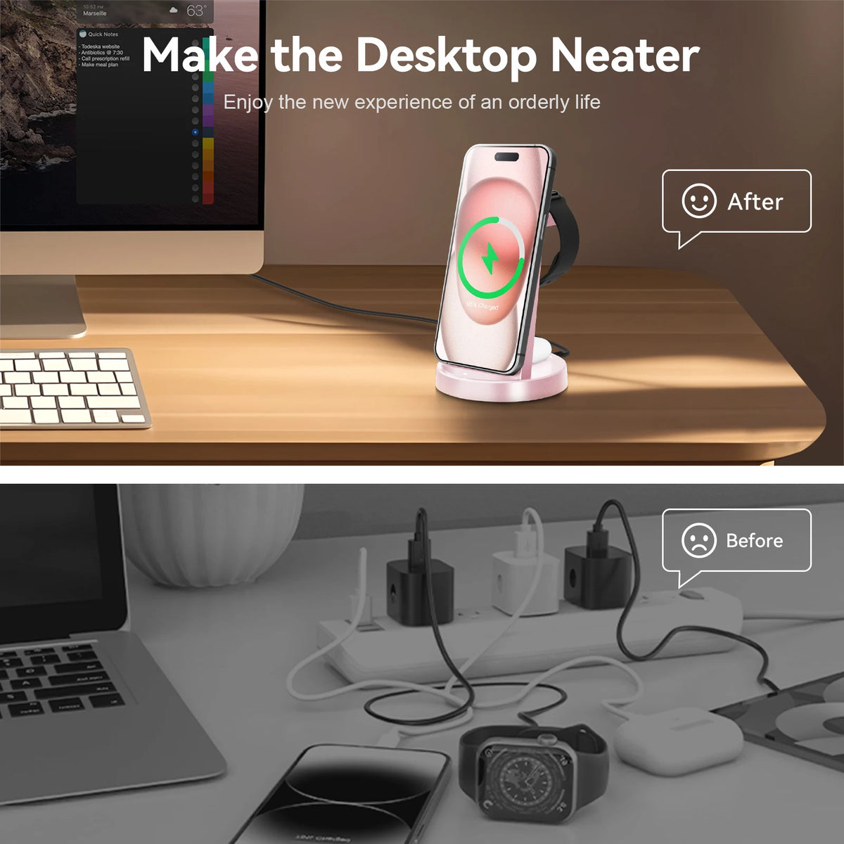 Magnetic Wireless Charger Stand Fast Charging Dock Station — product view 6