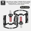 TOSUOD CNC Aluminum Bike Pedals Anti Slip Design
