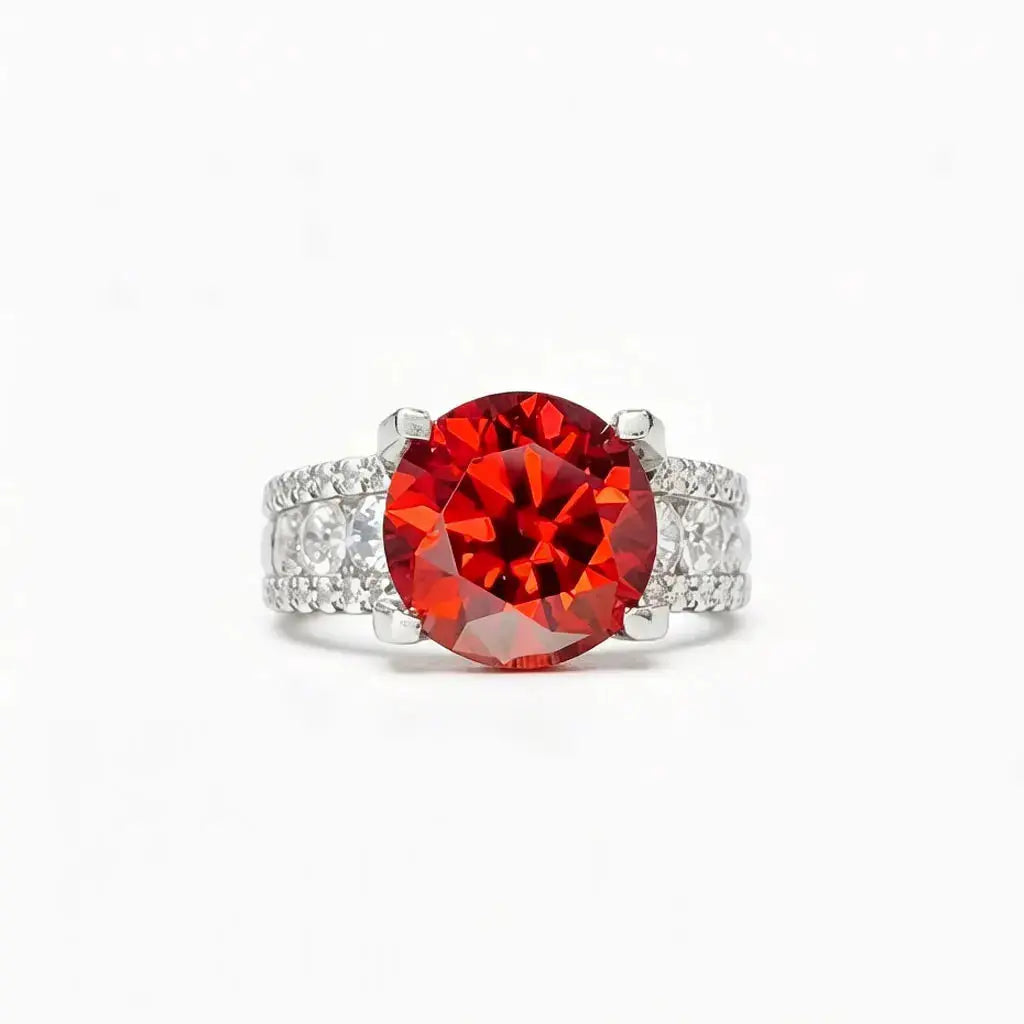 Sterling Silver Sterling Silver Red Moissanite Ring — product image 7