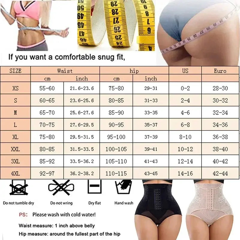 GUUDIA Seamless Tummy Control Shapewear Panties With Hooks