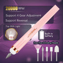 Electric Nail Drill - Fast 4Speed Portable File.