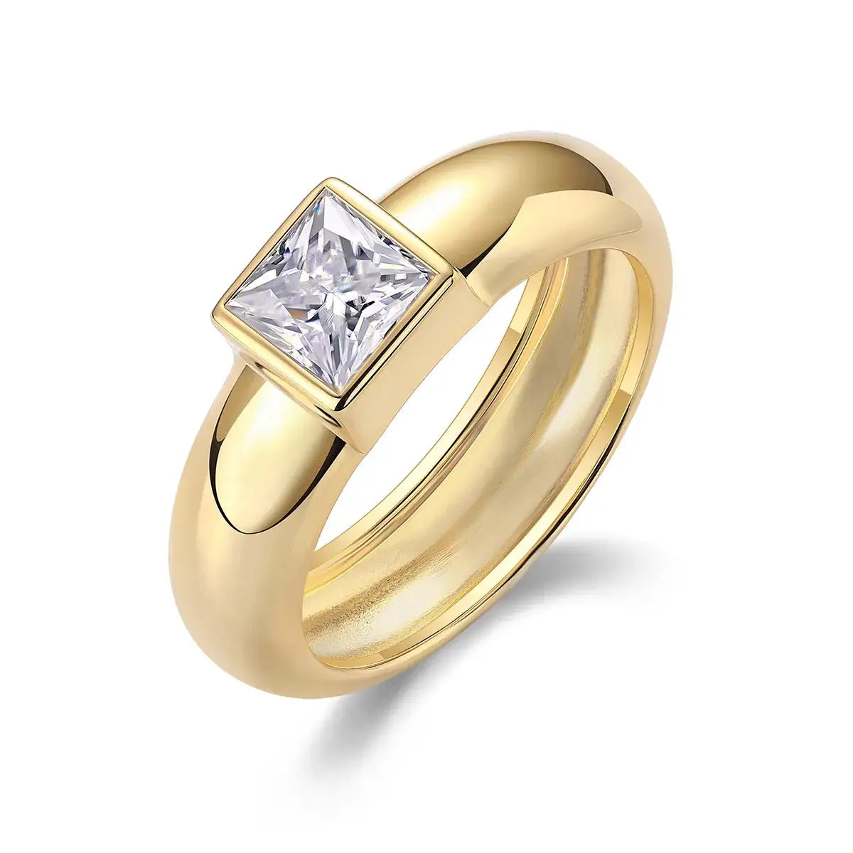 Princess Cut Silver Moissanite Ring — product image 6