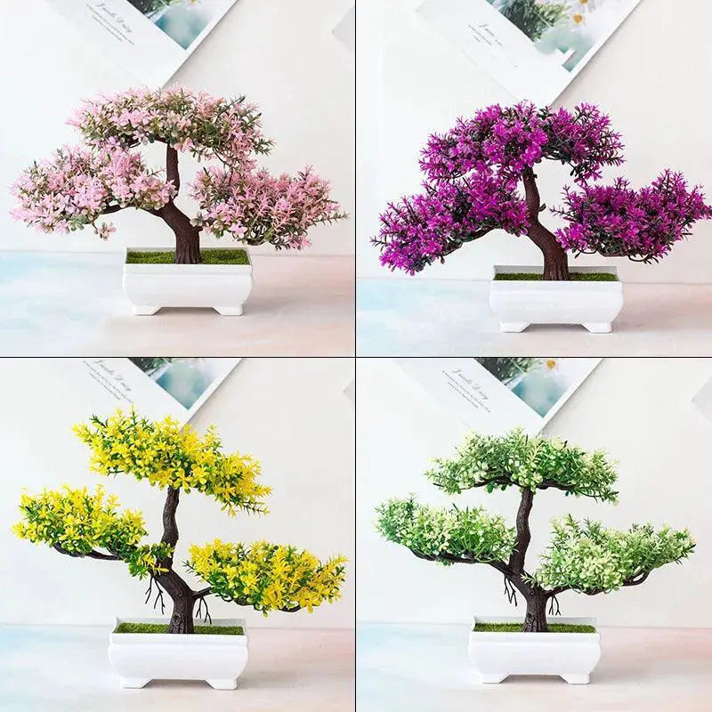 Artificial Bonsai Plant Lifelike Home Office Desk Decor