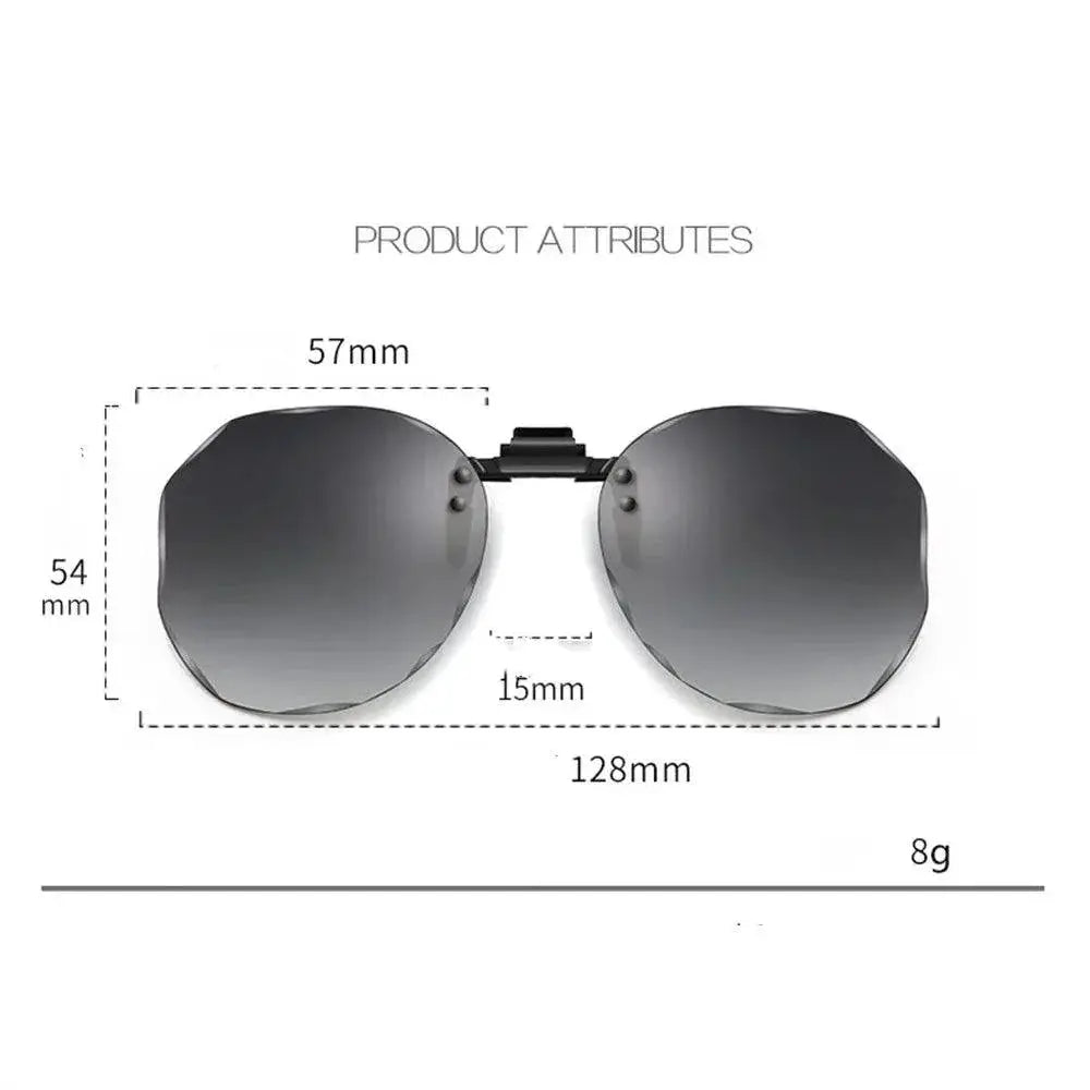 Trendy Women's Clip-On Polarized Sunglasses UV Protection