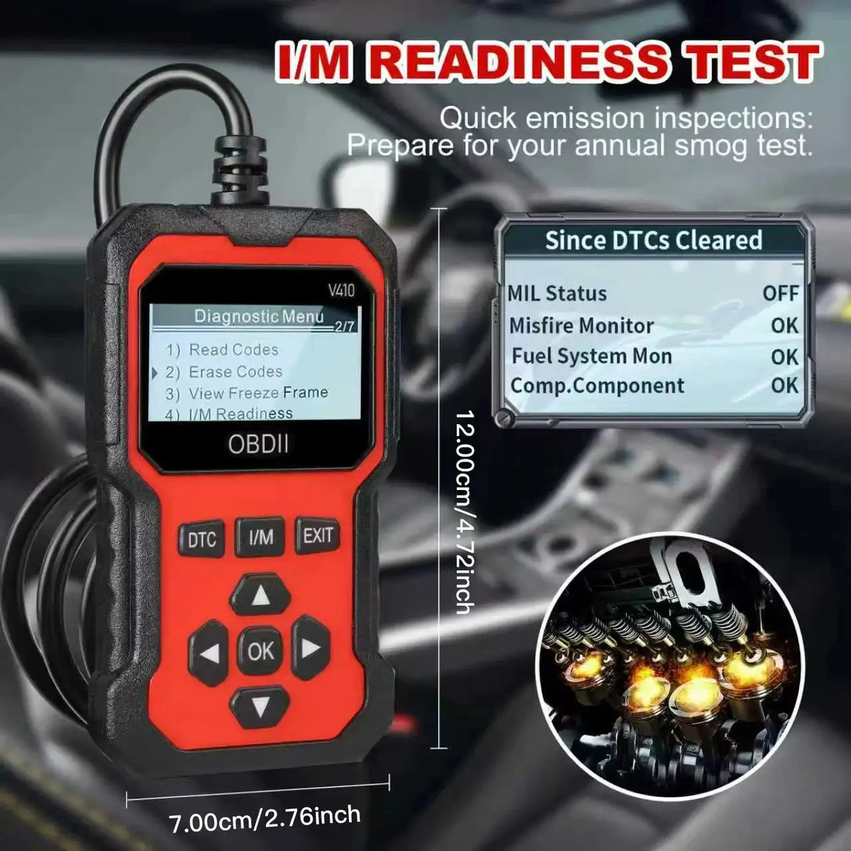 V410 OBD2 Car Diagnostic Scanner – All-in-One Diagnostic Tool for Identifying and Troubleshooting Vehicle Issues.