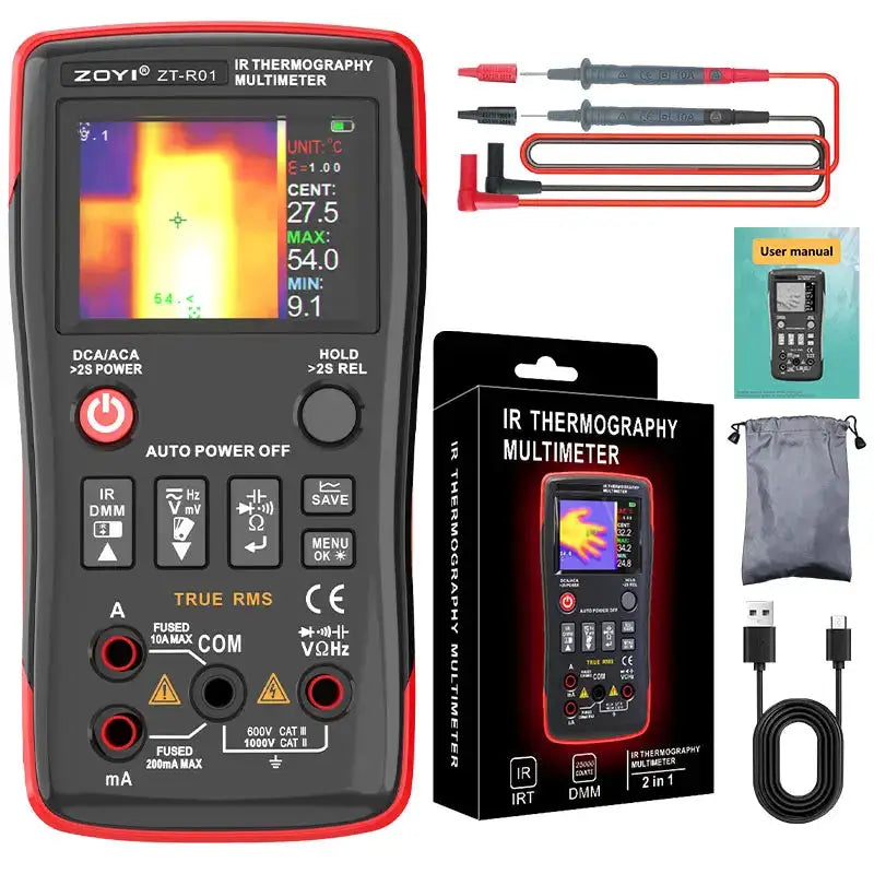 ZOYI R01 Thermal Imager and Multimeter 2 in 1 Infrared Thermometer and Electrical Tester