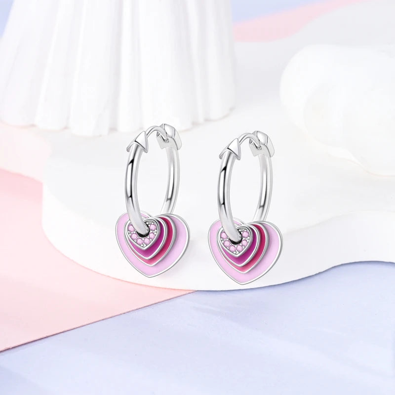Mula Sterling Silver Heart-shaped Earring