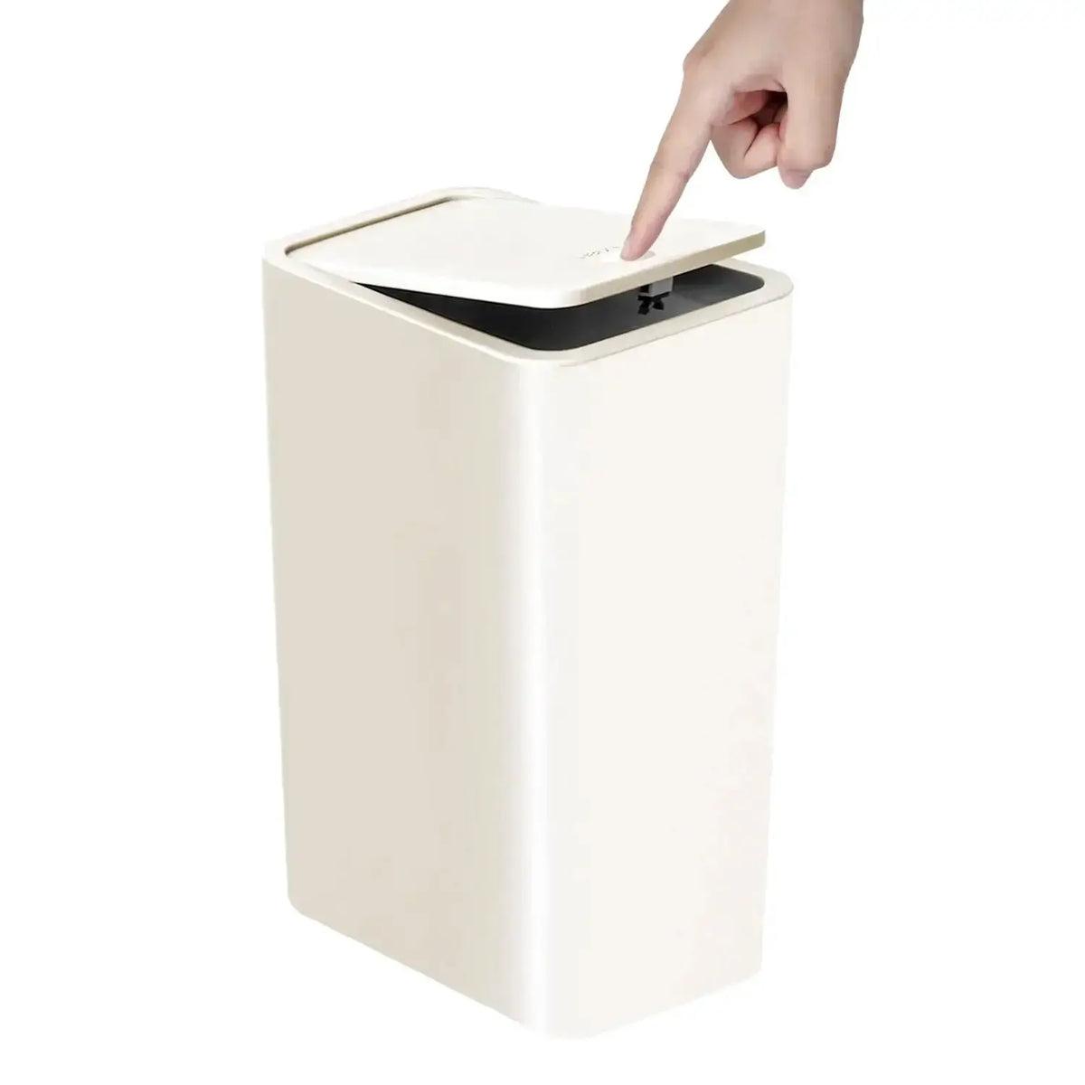 Odor-Control Bathroom Trash Can With Lid — product view 9